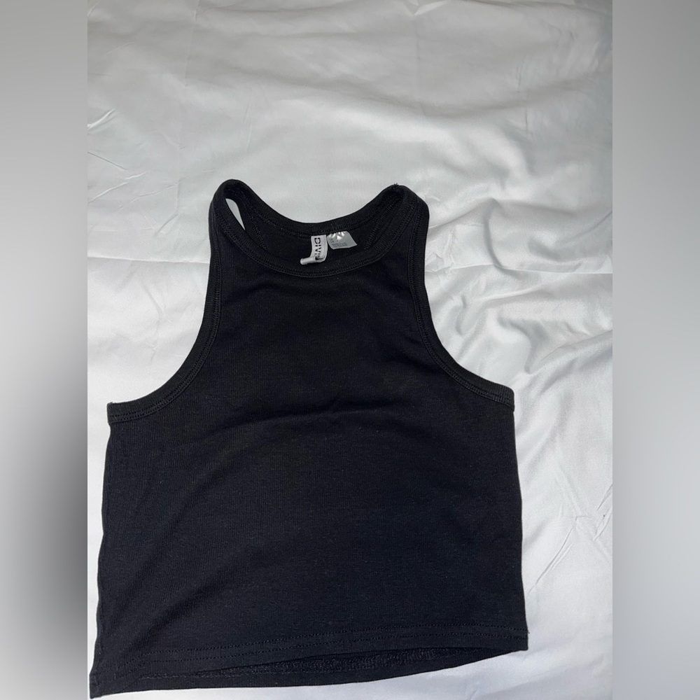H&M black crop top tank